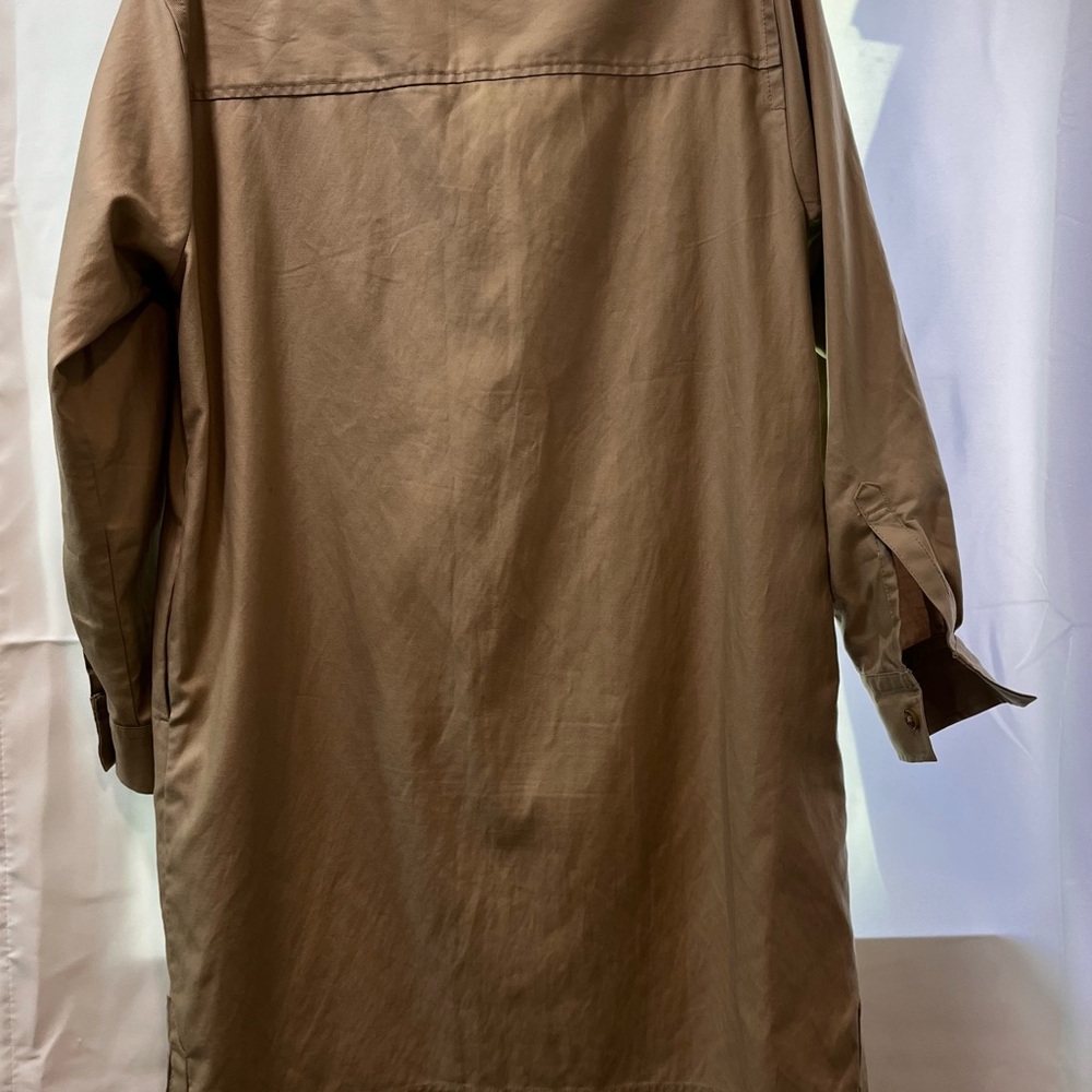 Banana Republic Utility Shift Dress Cargo Safari Tan Twill Shirt Minimalist Med - Picture 6 of 10